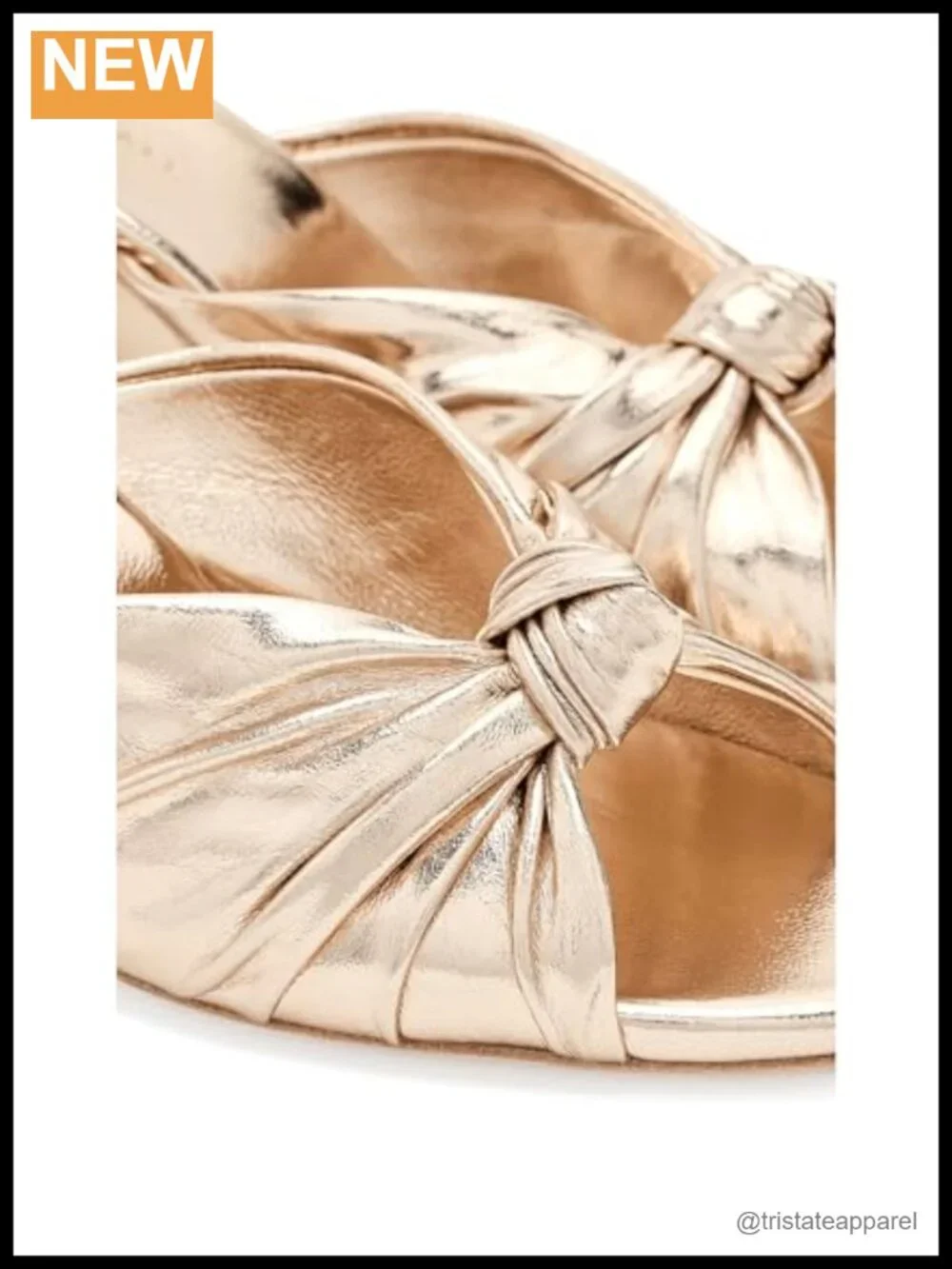 Loeffler Randall Wedge Sandals with Knotted Leather Upper and Slip-On Design